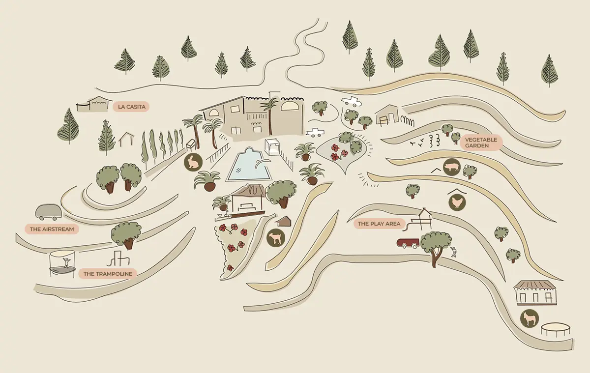 the-grounds_boutique-farmstay-spain The grounds at boutique farmstay in spain for families