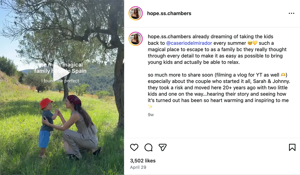 magical-hotel-with-kids-review-img Hope Chambers and her toddler enjoy reconnecting in nature at Caserío del Mirador